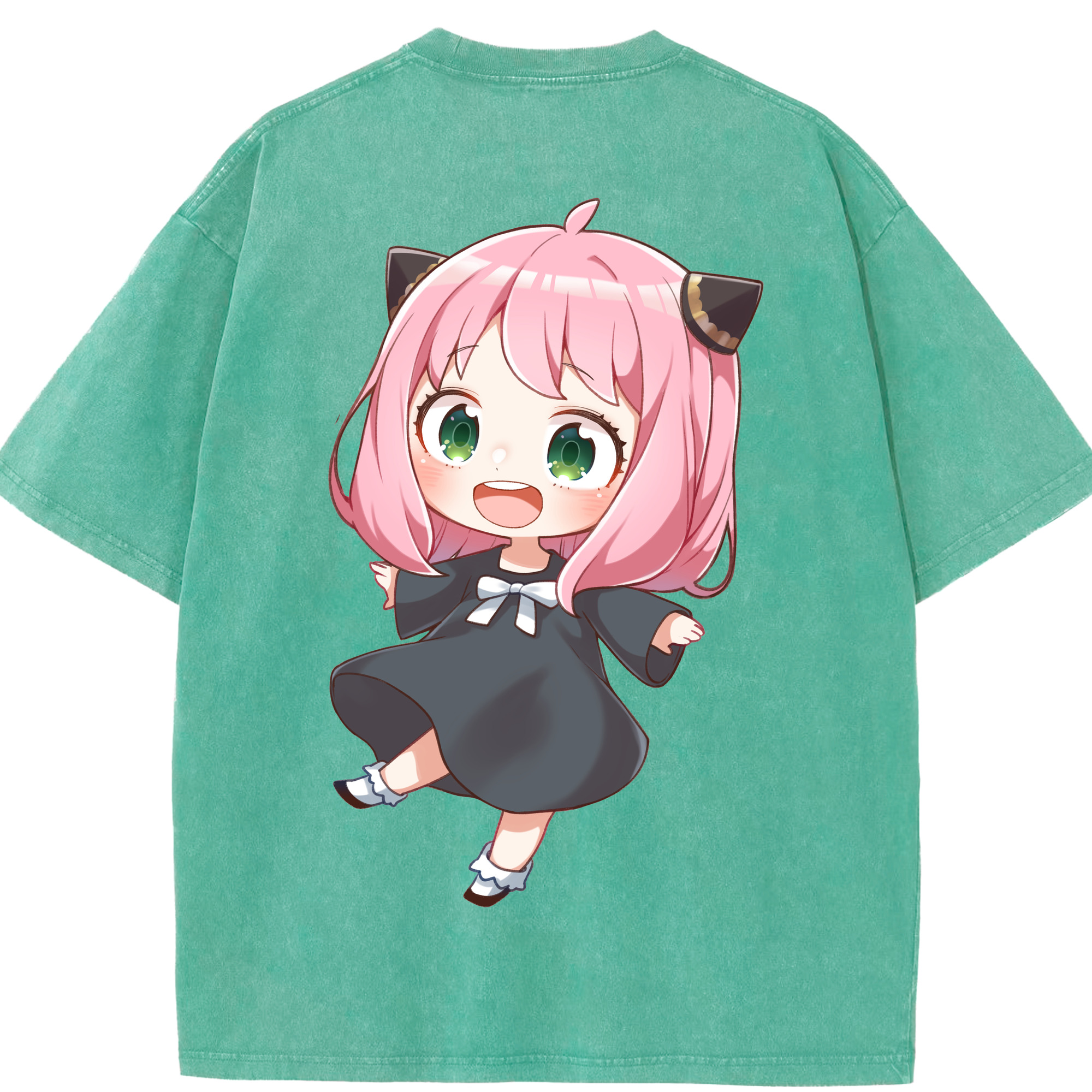 （画像用） SPY×FAMILY间谍家家酒 綿100% ヴィンテージ風 半袖Tシャツ（背面プリント）